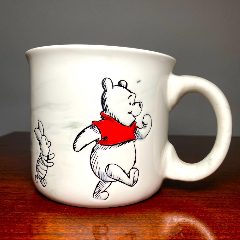 Disney Winnie the Pooh and Friends Mug Cup Marble Design Piglet Eeyore Tigger